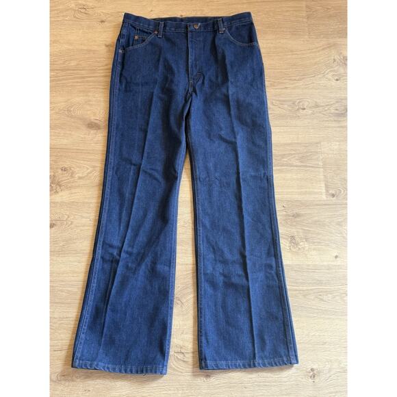 Vintage 80’s Sears Roebucks Boot Cut Jeans Denim 36x33 Blue Made in USA - Picture 1 of 10